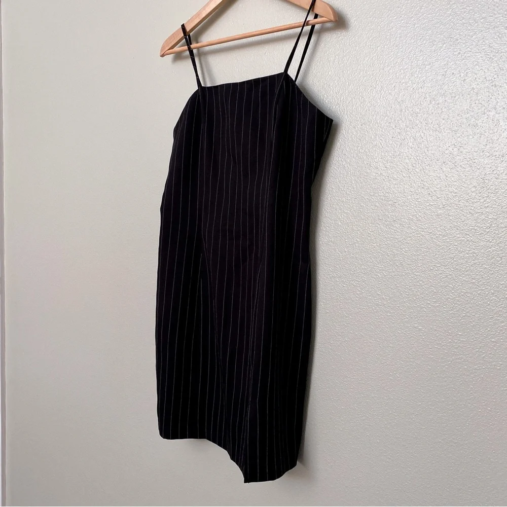 Alyn Paige black pinstripe dress size 5/6 - Picture 3 of 11